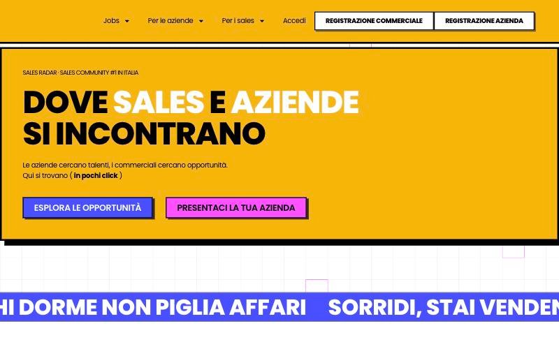 Homepage del sito Il Commerciale