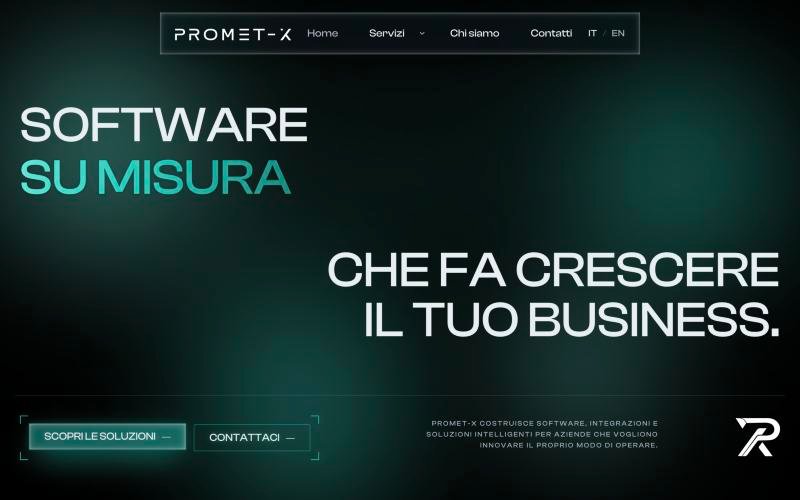 Homepage del sito Promet-X